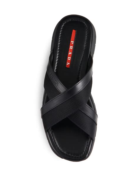 prada sandalen männer|Men's Prada Designer Sandals & Slides .